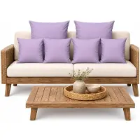 Anna's Collection Anna Collection Bank/tuin kussens set - binnen/buiten - 6x stuks - lila paars - In 2 formaten