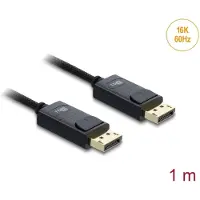 DeLOCK Coaxial DisplayPort cable 16K 60 Hz 80 Gbps with braided coating 1 m