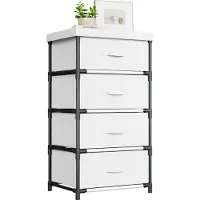 Sonstiges Stoffen commode met 4 lades, afmetingen 85x44x34 cm, kleur wit