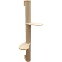 Markenlos Kartonnen krabpaal met jute, 127 cm - voor katten die graag spelen en krabben