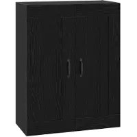 vidaXL Wandkast Zwart eiken 69,5 x 34 x 90 cm Bewerkt hout