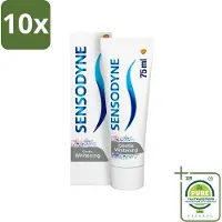 Sensodyne 10 x - Tandpasta - Gentle Whitening - Milde Reiniging - 75 ml - Grootverpakking - Gevoelige Tanden - Tandpasta - Witte Tanden - Glazuur Beschermen - Gevoeligheid Verlichten