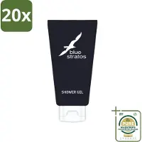 Blue Stratos 20 x - Douchegel - Verfrissende Geur - 200 ml - Grootverpakking - Douchegel - Douchegel Man - Douchegel Fris - Douchegel Klassiek - Douchegel Voor Mannen