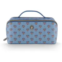 Pip studio Toilettas Bags Cyrille Cosmetic Bag Medium Jaipur Flower Blue 23,5x10,5x11cm