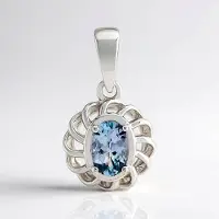 Cavill - Hanger 925 Sterling Zilver Rhodium - 0,38 ct Onverhitte Lila Tanzaniet - Ovaal Slijpsel - Elegante Tijdloze Edelsteen