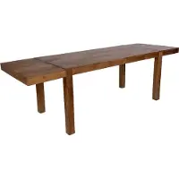 Wohnling Eettafel 160 - 240 cm Acacia Massief Hout Tijdloos - Uitschuifbare Keukentafel 10 Personen Donkerbruin - Grote Rechthoekige Eettafel Eenvoudig - Houten Eettafel Handgemaakt