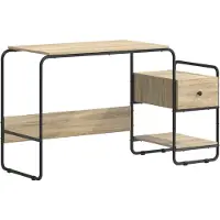 vidaXL Bureau met opslag Sonoma Eiken 131,5 x 50 x 75,5 cm