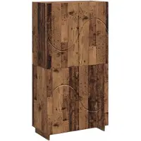 vidaXL Highboard Oud hout 79 x 41 x 151 cm Bewerkt hout