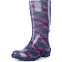 Ladeheid LA-LMG-967-Ilse Dames Regenlaarzen - Rubber - Hoog - PVC - Waterdicht – Zwart – 38