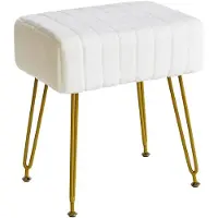 OEM Goudkleurige metalen poten - Comfortabele ottoman (voetbank) - Tafelkrukje - Bureausstoel - Stevige voet - Metalen voetplaat