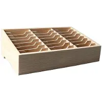 OEM Houten opbergdoos met 24 vakken - Multifunctionele bureaubenodigdhedenhouder - Compacte houten doos - Stabiel ontwerp - Duurzaam materiaal - Ideaal voor kantoor en thuiswerkplek