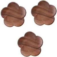 OEM Houten dienblad, 3-delig, antislip, warmte-isolerend, multifunctioneel, voor gebruik in een kantoor