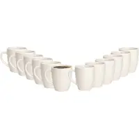 Excellent houseware koffie mok Granada - 12x stuks - creme - 360 ml - drink mokken - keramiek