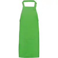 Benza Mijncadeautje - Keukenschort - "Royal Chef" - lichtgroen - blanco - polyester / katoen - (75 x 85 cm)