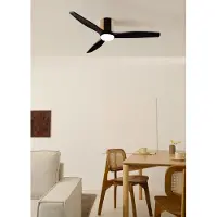Create - Stille plafondventilator 100% hout 40W (Ø132cm) - Met licht LED - Afstandsbediening - 6 snelheden - Programmeerbaar - WIND CALM CUSTOM WOVEN