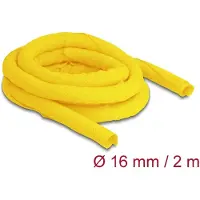 DeLOCK Woven Sleeve self-closing heat-resistant 2 m x 16 mm yellow