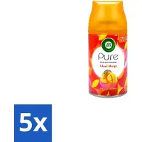 Air Wick 5 x – Luchtverfrisser Navulling – Island Mango – 250 ml - Luchtverfrisser - Geur - Tropisch - Mango - Fris