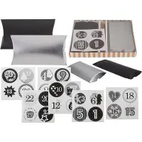 OEM Zelfbouw adventskalender set - 24 tubes lippenstift - DIY - cijferplaten - juteband - creatieve vulling - doe-het-zelf kalender