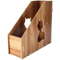 OEM Holz A4-organizer - Bureau- en schrijfplank - Grote opbergcapaciteit - 25x10x24 cm - Modern design - Hout
