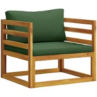 vidaXL Modulaire fauteuil met kussens Massief Acacia Hout Naturel