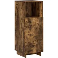vidaXL Badkamerkast Gerookt eiken 36,5 x 38 x 95 cm Bewerkt hout