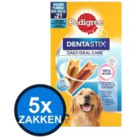 Pedigree 5x - Dentastix Maxi Multipack 21-pack - Hondensnacks - 810 g