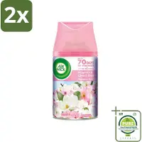 Air Wick - Luchtverfrisser Navulling - Magnolia & Kersenbloesem - Automatische Spray - 250 ml - Voordeelverpakking - 2 stuks - Luchtverfrisser - Geur