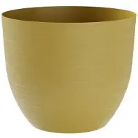 Tera Plantenbak OVER Oker mosterdgeel rond 38 cm - Kunststof