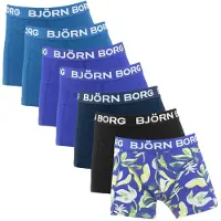 Björn Borg Cotton Stretch Boxers 7-pack Zwart | Maat: 134-140