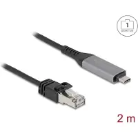 DeLOCK USB LAN-kabel, USB Type-C naar RJ45, Gigabit Ethernet, 2 meter