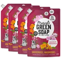 Marcel's Green Soap Wasmiddel Navulling Voordeelbox Mandarijn & Osmanthus 4 x 1000 ml