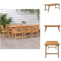 vidaXL Tuintafel 200x90x75 cm, massief acaciahout - Tuintafels
