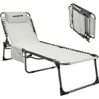 Famanu ligstoel voor tuin, terras en balkon - inklapbaar, ergonomisch