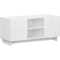 vidaXL Tv-meubel 90 x 34,5 x 40 cm Wit Bewerkt hout