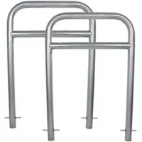 Baumarktplus 2 x Fietsenrek 78 x 115 cm thermisch verzinkt staal Ø 60 mm grijs Beton in fietsstandaard Parker type H
