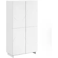 vidaXL Highboard Wit 79 x 41 x 151 cm Bewerkt hout