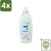 At Home - Wash - Wasverzachter - Sensitive - 20 Wasbeurten - Voordeelverpakking - 4 stuks - Wasverzachter voor alle stoffen - Wasverzachter voor katoen
