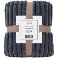 Ceruzo Fleece Deken 150x200 cm – Antraciet –Donker Grijs - Zacht – Woondeken
