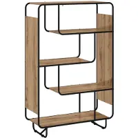 vidaXL Highboard Artisanaal eiken 93.5 x 37.5 x 144 cm Bewerkt hout