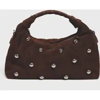 Núnoo Dandy Rivet Suede Chocolade Tas