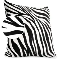 ANRO Zebra Sierkussen 40x40 cm - Velours - Inclusief vulling