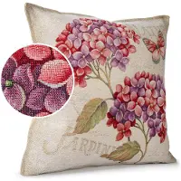 ANRO Hortensia's Sierkussen 45x45 cm - Jacquard gobelin