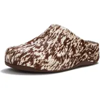 FitFlop Women Shuv Pony Mules Brown/White-Schoenmaat 37