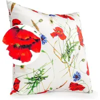 ANRO Klaprozen Sierkussen 40x40 cm - Velours - Inclusief vulling