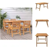 vidaXL Tuintafel 150x90x75 cm, massief acaciahout - Tuintafels