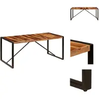 vidaXL Eettafel 180 x 90 x 75 cm, massief hout - Eettafels