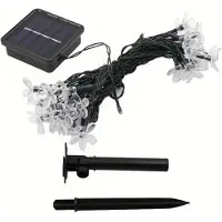 Mormark Bloemenlichtketting, zonne-energie lichtketting voor buiten, LED-lichtketting met 20 lampjes