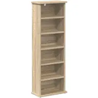 vidaXL CD Kast Sonoma Eiken 60 x 17 x 92 cm Bewerkt hout