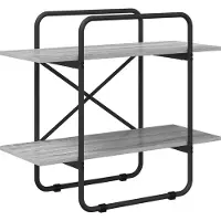 vidaXL Boekenplank 2-laags 80 x 35 x 70 cm PB Grijs Sonoma