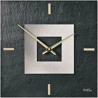 AMS Wandklok Leisteen- Aluminium 9525